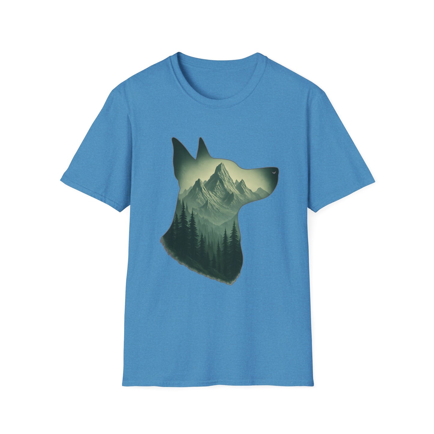 Mountain Dog Graphic T-Shirt | Nature Lover Tee, Pet Owner Gift, Outdoor Adventure Shirt, Animal Lover Apparel, Eco-Friendly Fashion