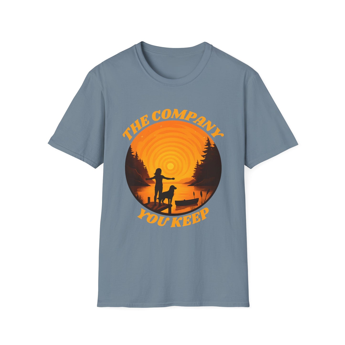 The Company You Keep Dog & Lake Sunset Tee