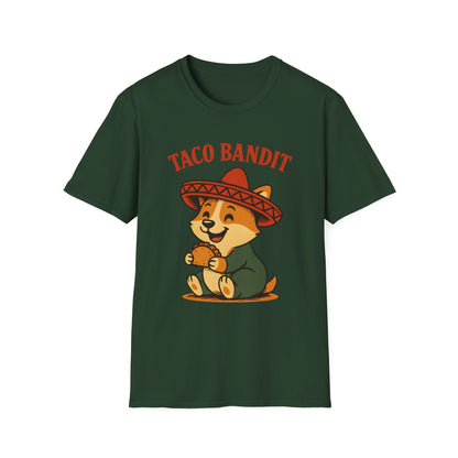 Taco Bandit Unisex Softstyle T-Shirt | Funny Pet Tee, Gift for Dog Lovers, Unique Casual Wear, Birthday Gift, Taco Tuesday Shirt