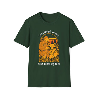 Bigfoot Hug T-Shirt — Sasquatch Dog Lover Tee