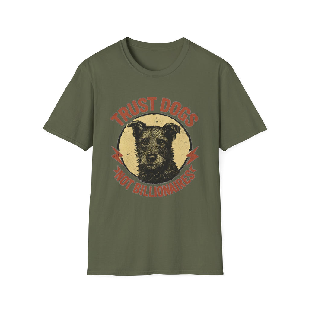 Trust Dogs Not Billionaires Vintage Dog T-Shirt
