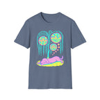 Vibrant Dreaming Dog Psychedelic Nature Art Colorful T-Shirt