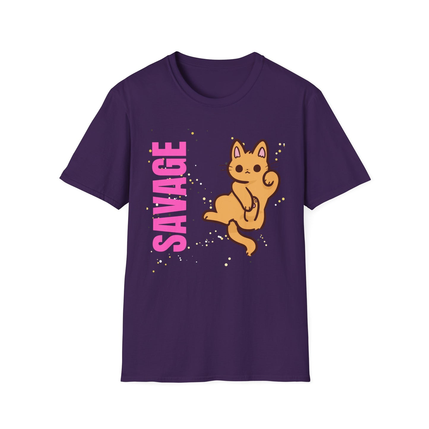 Savage Cat Tee - Cute Kawaii Cat Graphic Shirt