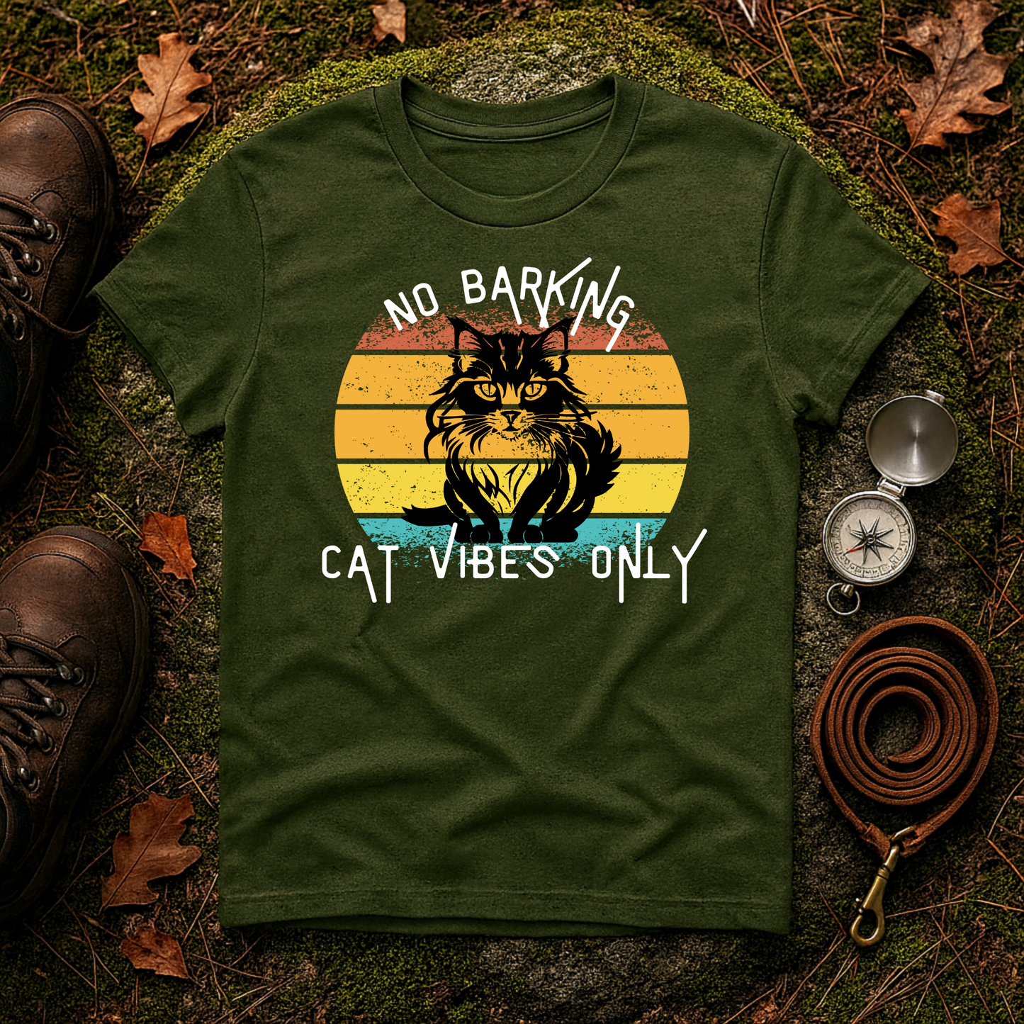 Cat Vibes Only Tee – Funny Retro Cat Lover Shirt