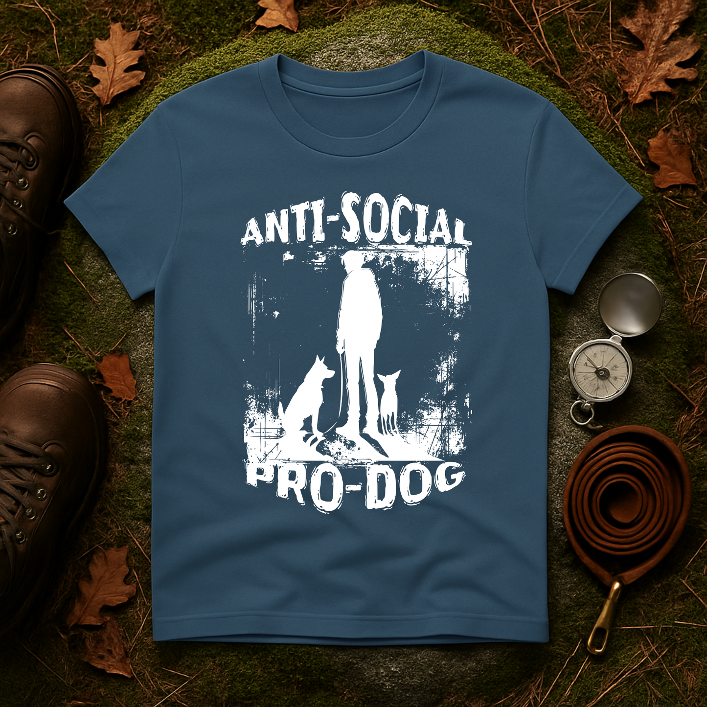 Anti-Social Pro-Dog Funny Dog Lover T-Shirt