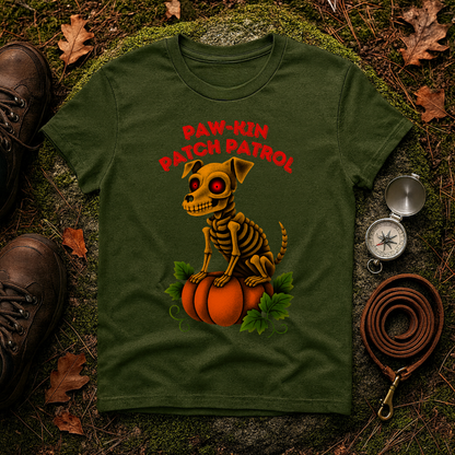 Paw-kin Patch Patrol Skeleton Dog Halloween T-Shirt