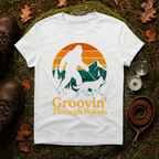 Bigfoot Groovin Through Woods T-Shirt