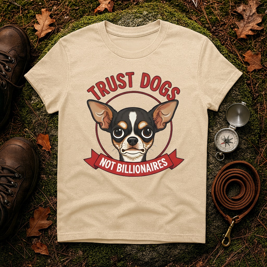 Trust Dogs Not Billionaires Chihuahua T-Shirt