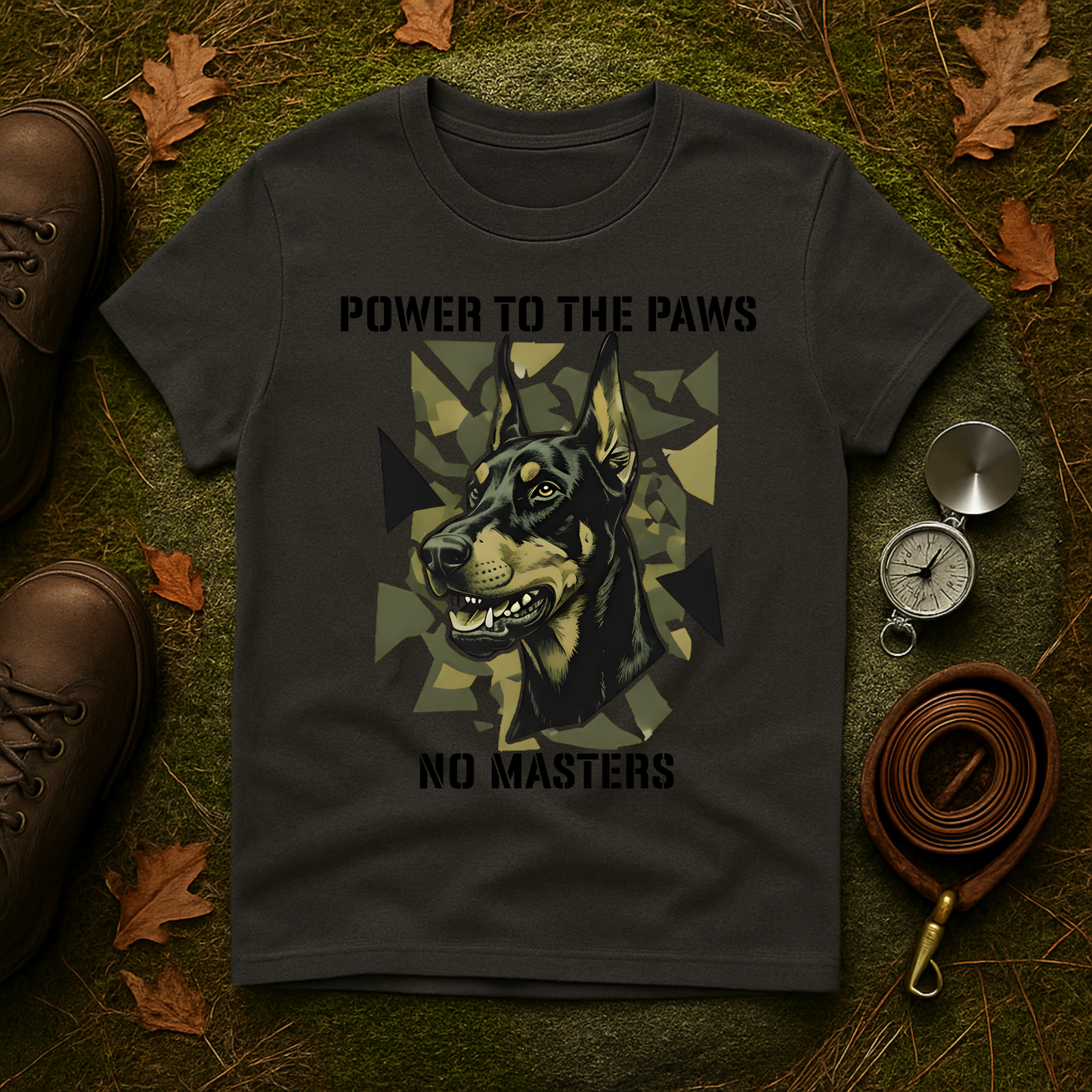 Doberman Power to the Paws T-Shirt