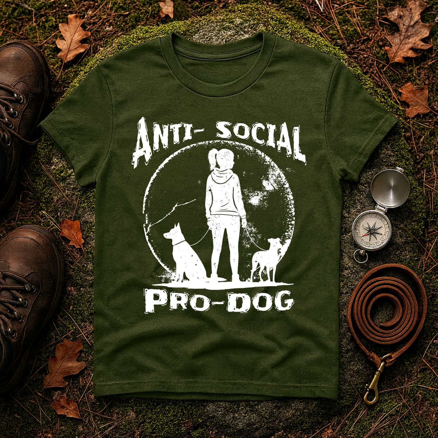 Anti-Social Pro-Dog Women’s Dog Lover T-Shirt