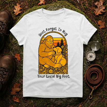 Bigfoot Hug T-Shirt — Sasquatch Dog Lover Tee