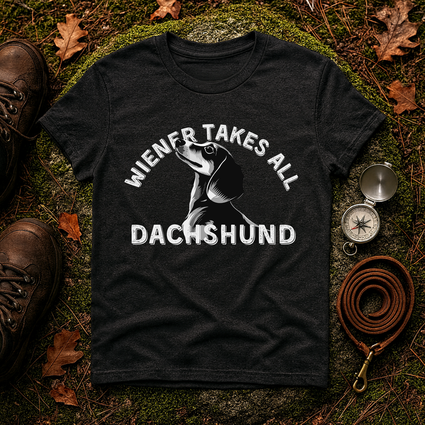 Funny Dachshund Shirt – Wiener Takes All T-Shirt