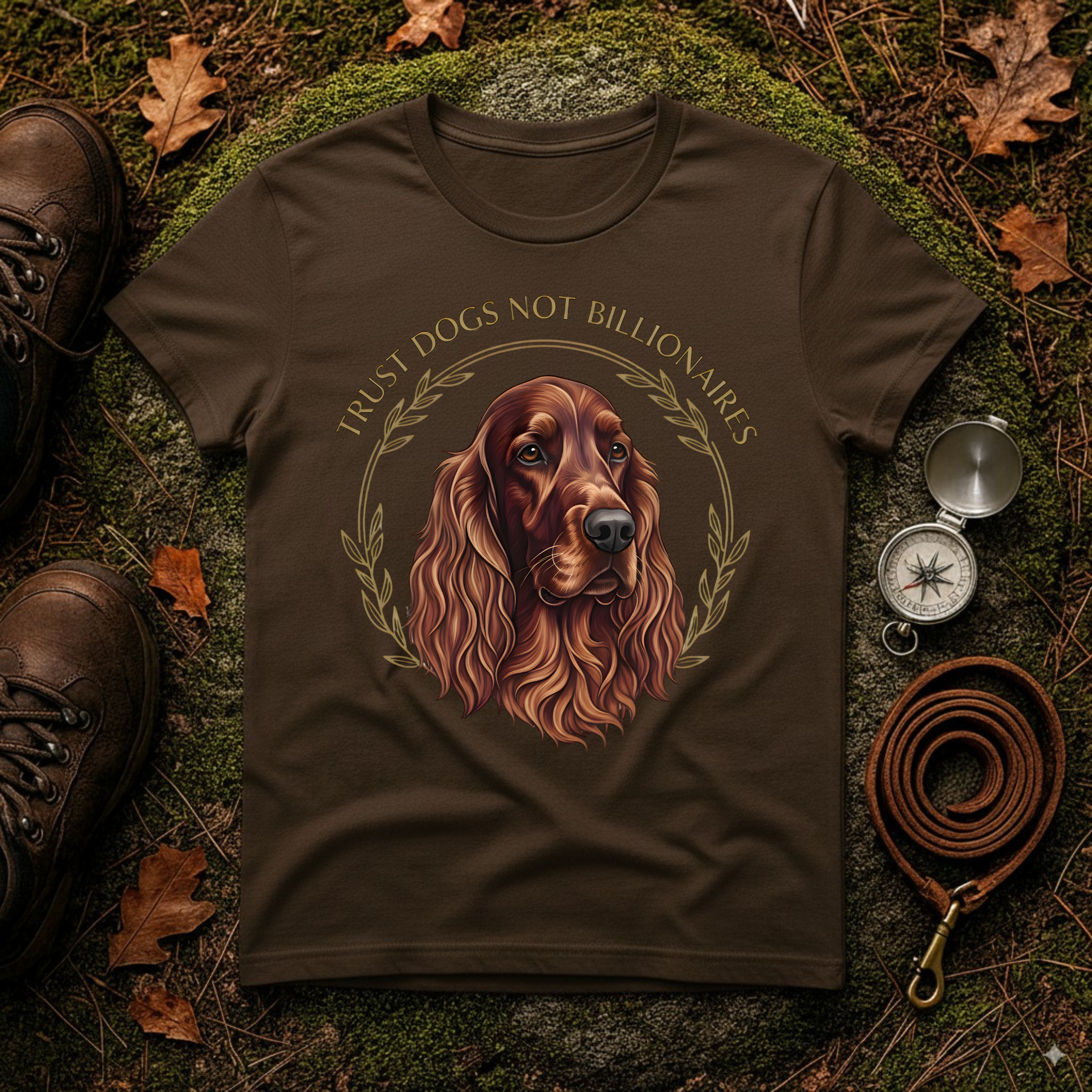 Irish Setter Trust Dogs Not Billionaires T-Shirt