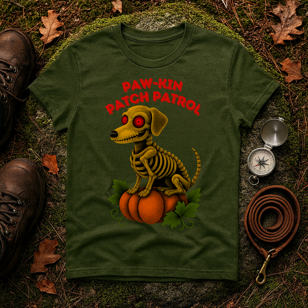 Paw-kin Patch Patrol Dachshund Halloween Dog T-Shirt