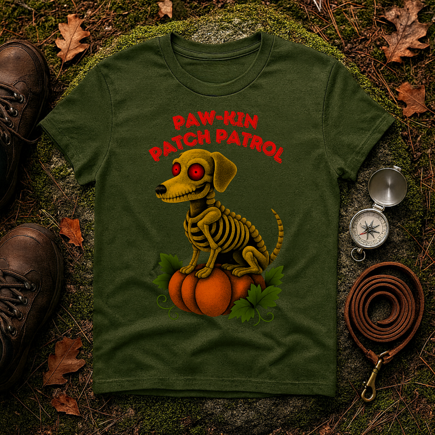 Paw-kin Patch Patrol Dachshund Halloween Dog T-Shirt