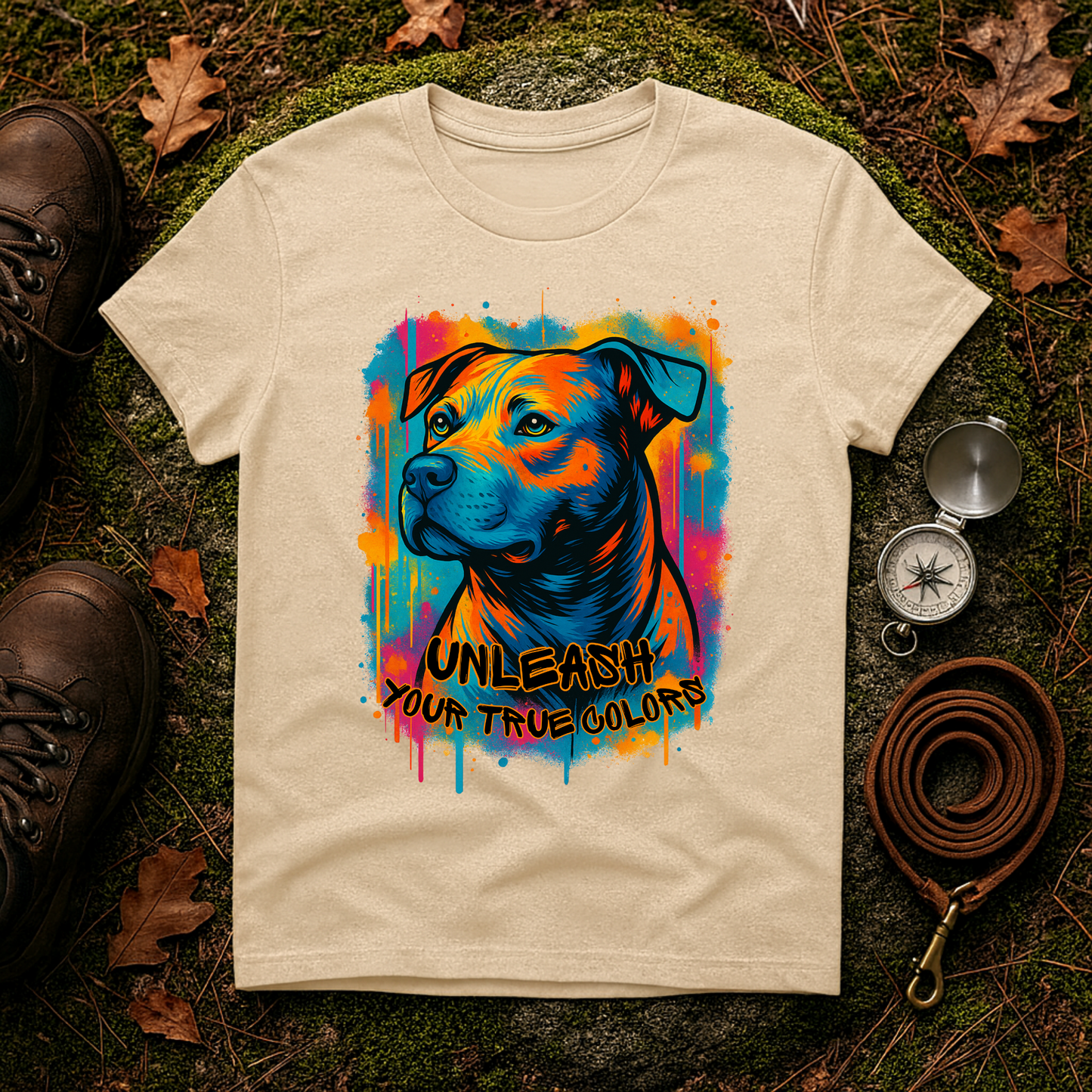 Colorful Pitbull Shirt – Unleash Your True Colors Tee