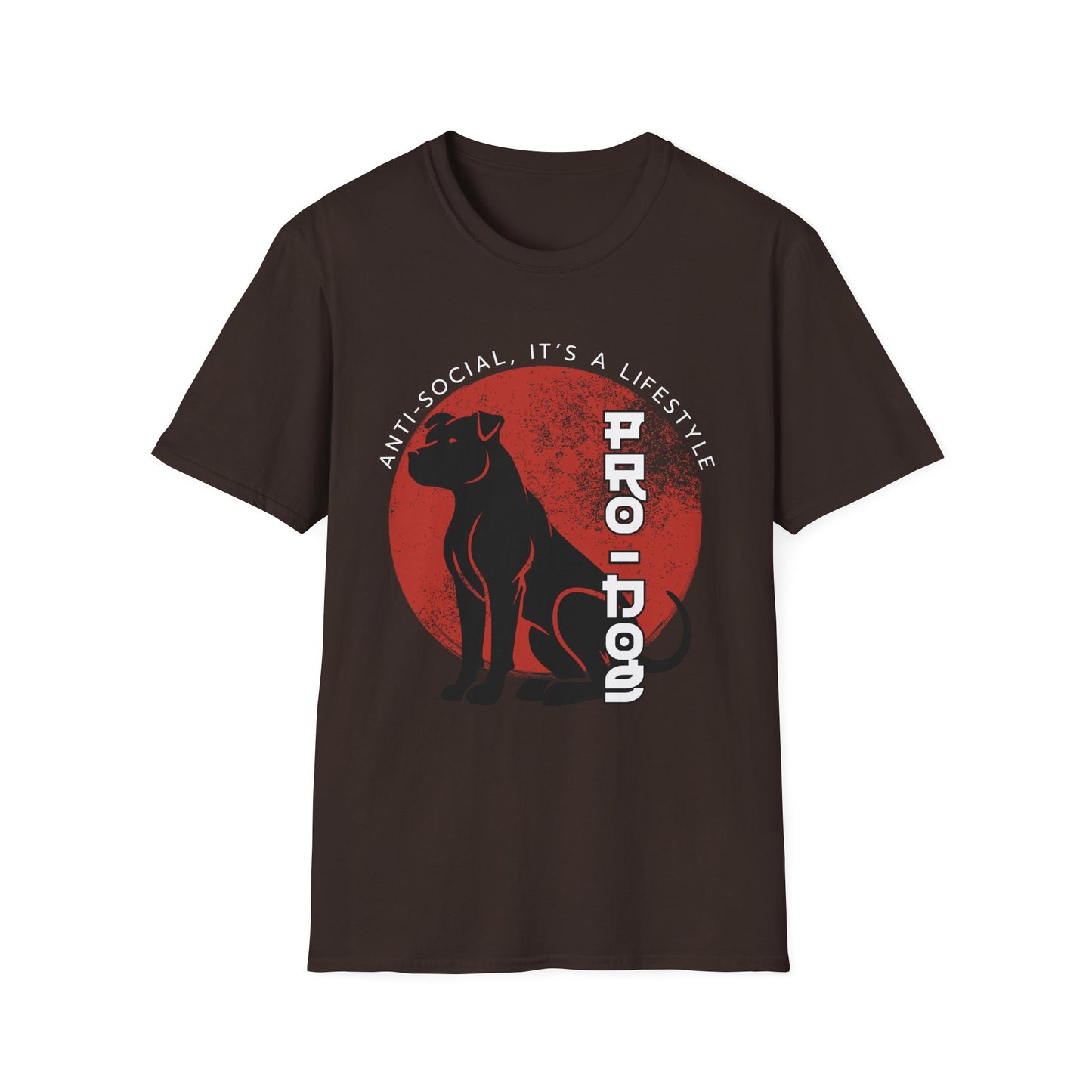 Anti-Social Pro-Dog Graphic T-Shirt – Dog Lover Tee