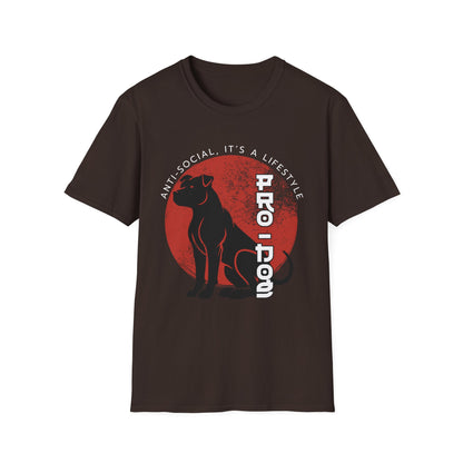 Anti-Social Pro-Dog Graphic T-Shirt – Dog Lover Tee
