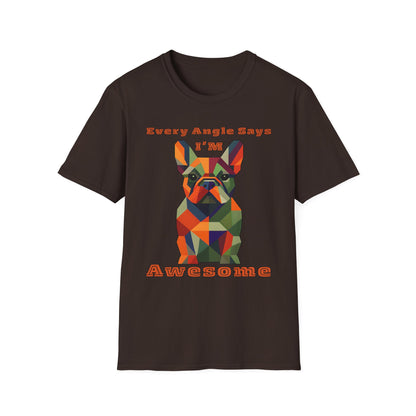 Awesome French Bulldog Unisex Softstyle T-Shirt, Dog Lover Gift, Casual Wear, Birthday Gift, Funny Tee, Pet Owner Merch