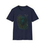 Cyber Floral Dog Silhouette T-Shirt