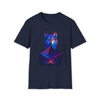 Neon Wolf and Mountain Sunset Spirit Animal T-Shirt