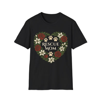 Rescue Mom Floral Heart Tee – Adopt Don't Shop
