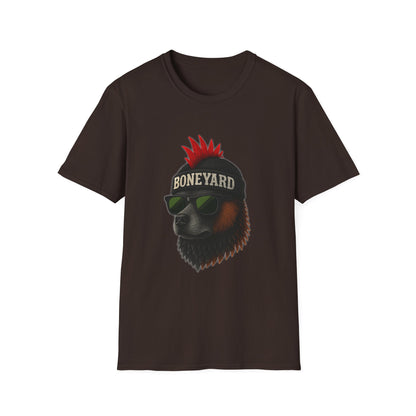 Punk Rock dog T-Shirt, Cool Graphic Tee, Music Lover Shirt, Festival Outfit, Unique Gift for Teens, Boneyard Design