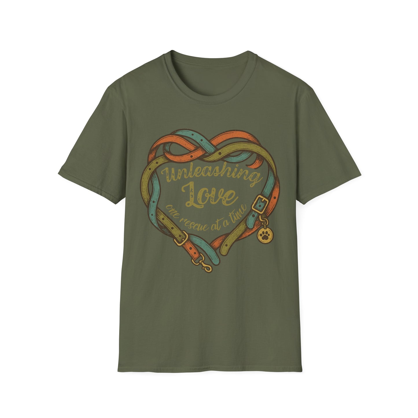 Unleashing Love Rescue Tee – Adopt Don't Shop