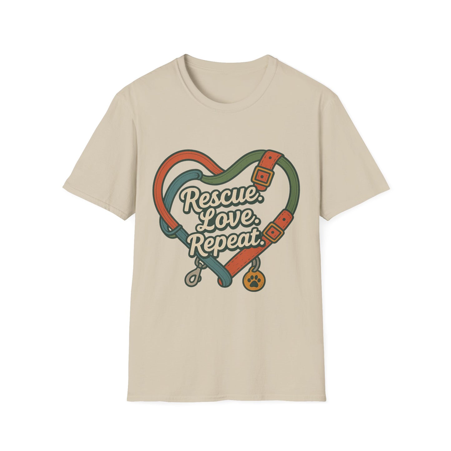 Rescue Love Repeat Tee – Adopt Don't Shop Shirt