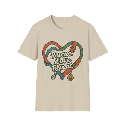 Rescue Love Repeat Tee – Adopt Don't Shop Shirt