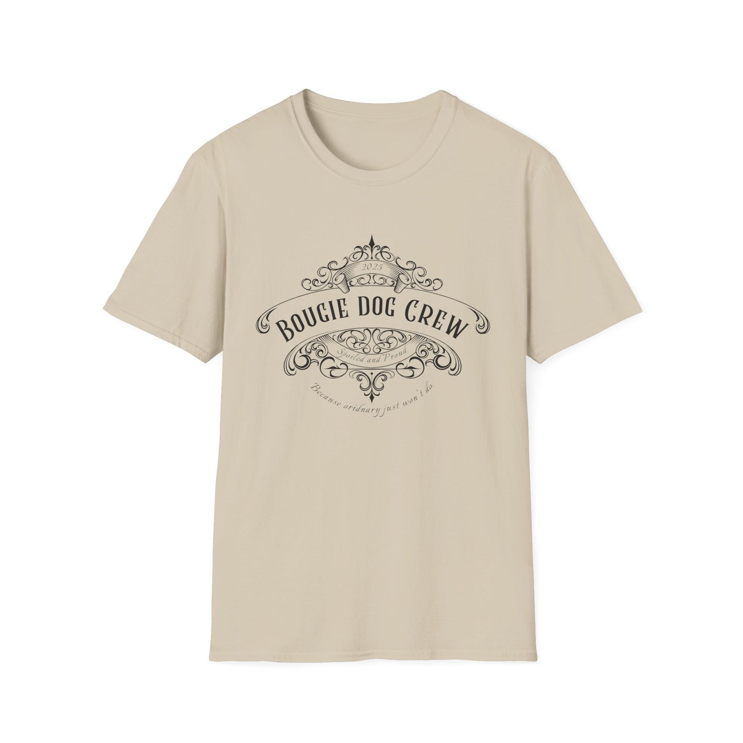 Bougie Dog Crew T-Shirt — Spoiled Dog Mom Tee