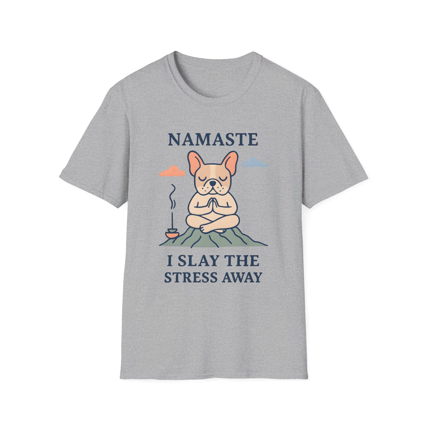Namaste Stress Relief T-Shirt, Funny Yoga Tee, Unisex Graphic Shirt, Meditation Apparel, Gift for Yogis