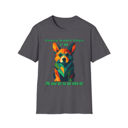 Colorful Dog Art T-Shirt | Every Angle Says I'm Awesome | Unisex Graphic Tee for Pet Lovers, Gift for Dog Owners, Birthday Shirt, Fun [...]