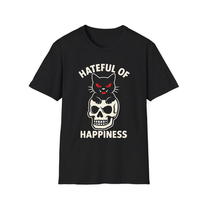 Gothic Cat Skull T-Shirt | Hateful of Happiness Tee | Unisex Graphic Tee for Alternative Fashion Lovers, Halloween Gift, Punk Style, [...]