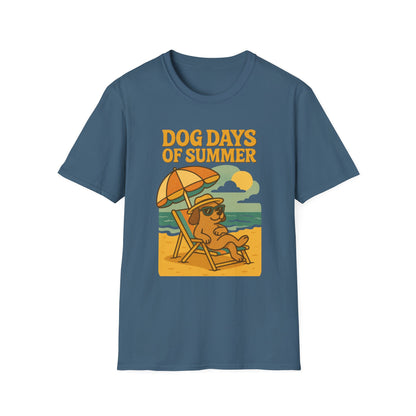 Dog Days of Summer Unisex T-Shirt - Cute Dog Graphic Tee for Pet Lovers, Summer Vibes, Beach Day, Gift Idea, Casual Wear