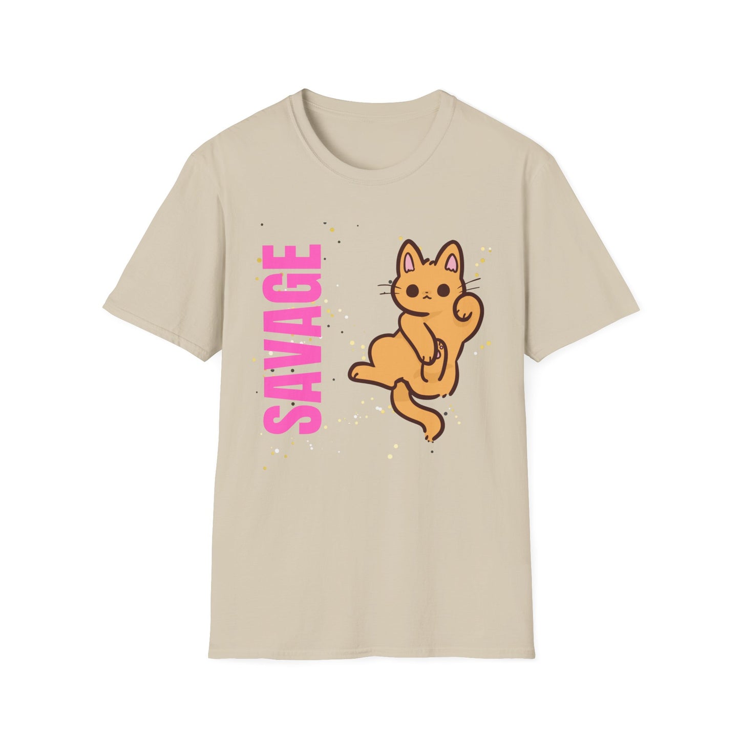 Savage Cat Tee - Cute Kawaii Cat Graphic Shirt