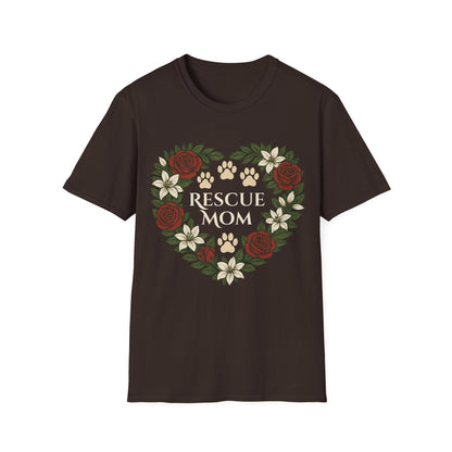 Rescue Mom Floral Heart Tee – Adopt Don't Shop