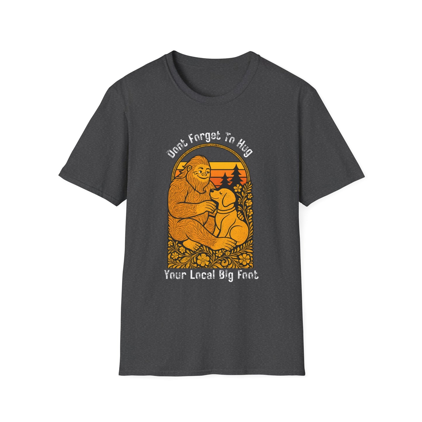 Bigfoot Hug T-Shirt — Sasquatch Dog Lover Tee