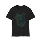 Cyber Floral Dog Silhouette T-Shirt