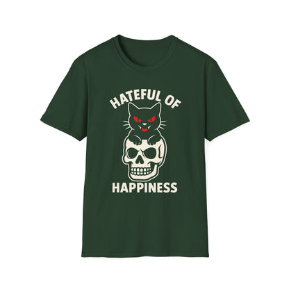 Gothic Cat Skull T-Shirt | Hateful of Happiness Tee | Unisex Graphic Tee for Alternative Fashion Lovers, Halloween Gift, Punk Style, [...]
