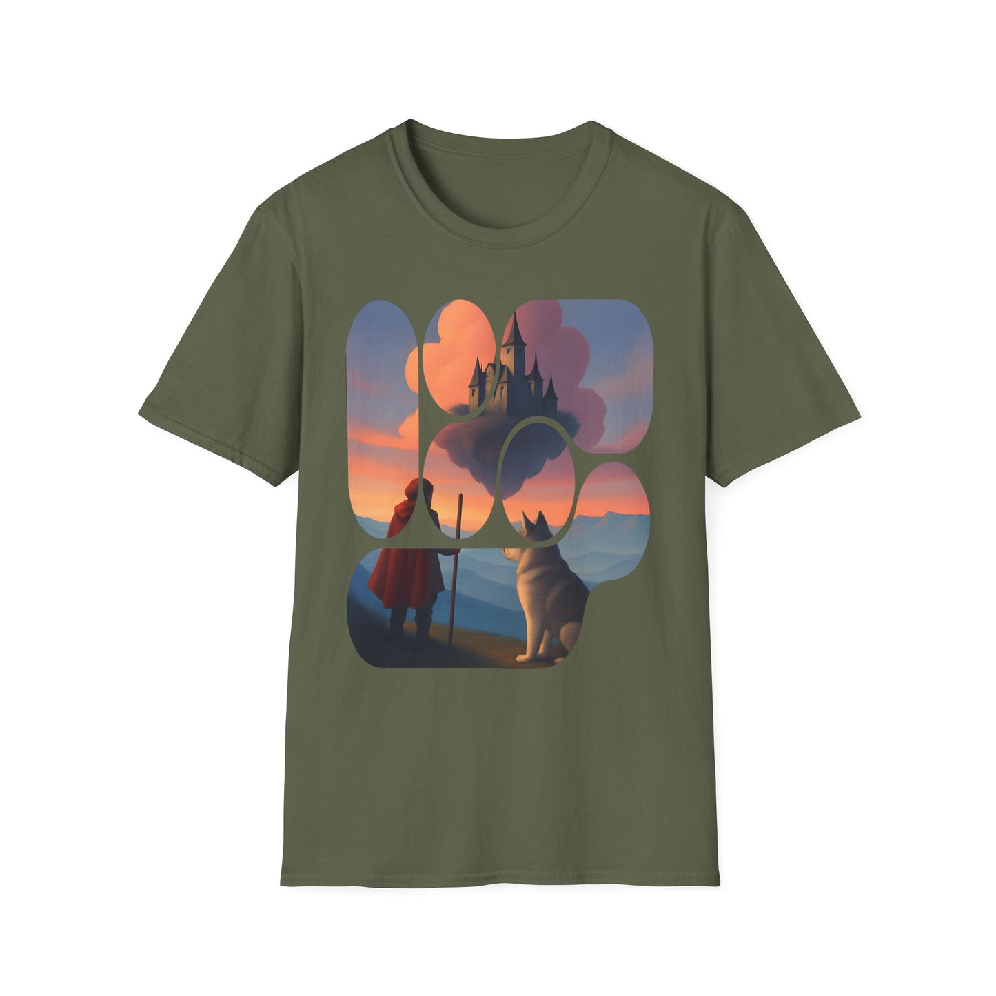 Magical Landscape T-Shirt, Unisex Graphic Tee, Adventure Apparel, Fantasy Gift, Casual Wear, Travel Enthusiasts