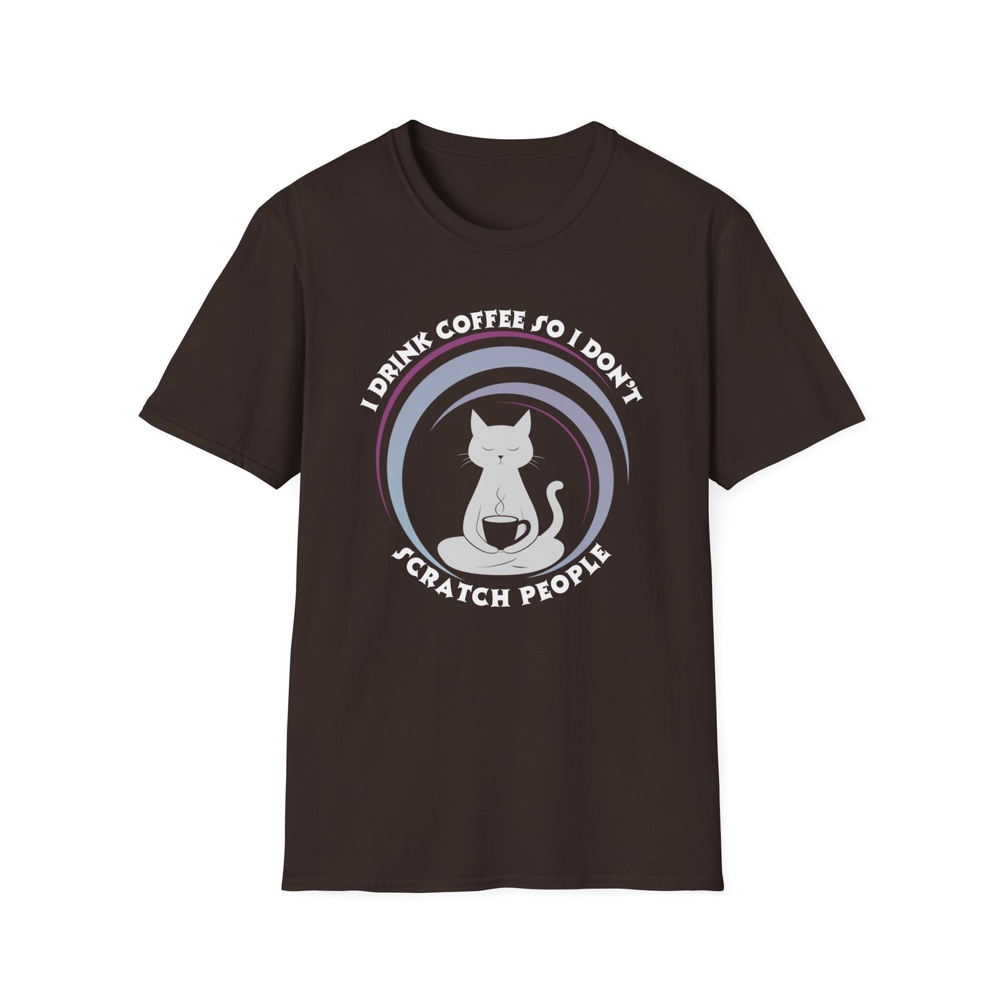 Funny Cat Coffee Shirt – I Drink Coffee So I Don't Scratch People Tee