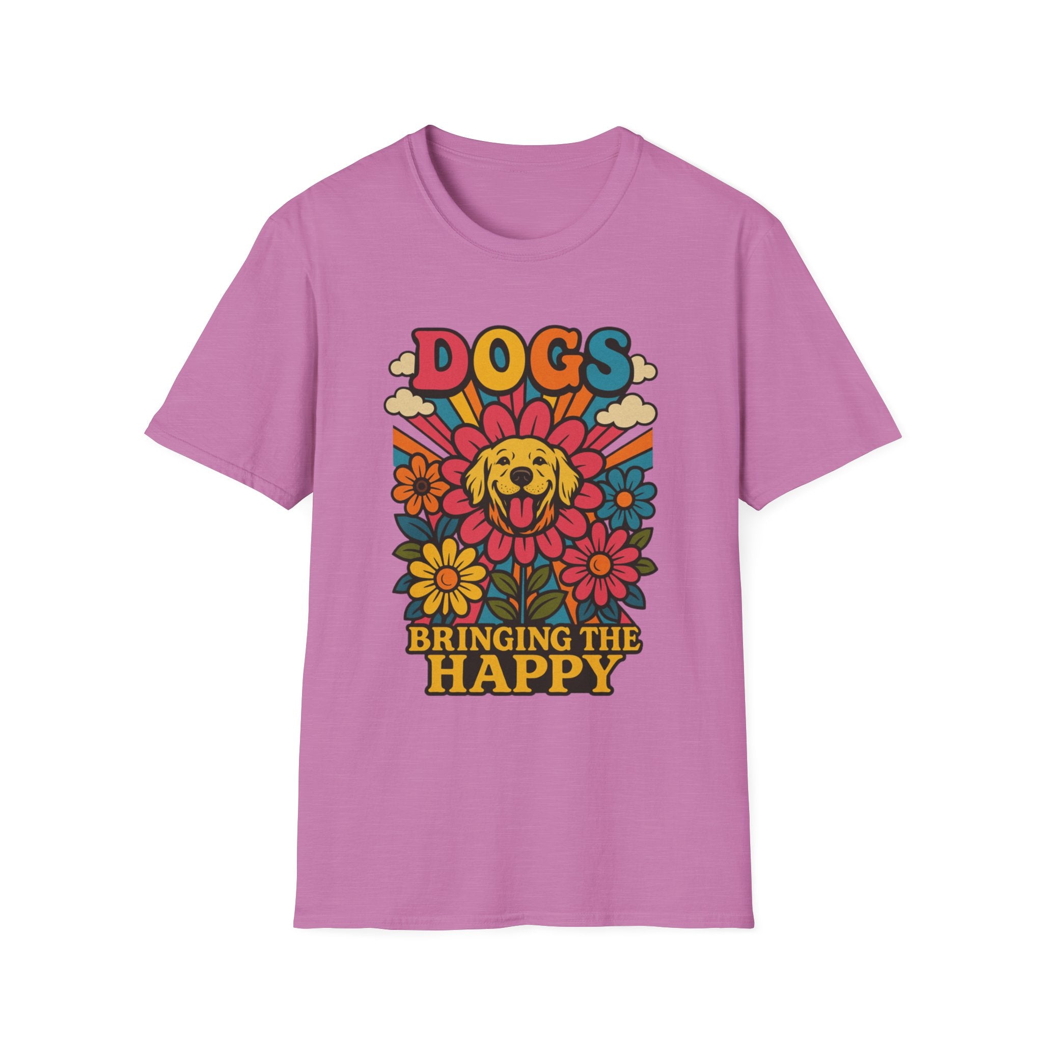 Dogs Bringing The Happy Retro T-Shirt