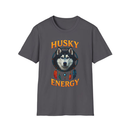 Husky Energy T-Shirt, Unisex Dog Lover Tee, Casual Wear, Pet Owner Gift, Animal Spirit Shirt, Outdoor Adventure Top