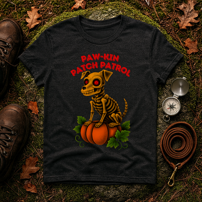 Paw-kin Patch Patrol Skeleton Dog Halloween T-Shirt