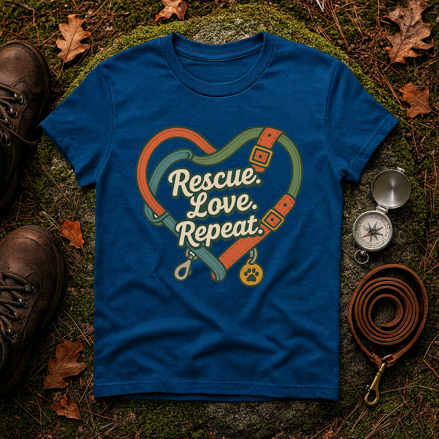 Rescue Love Repeat Tee – Adopt Don't Shop Shirt