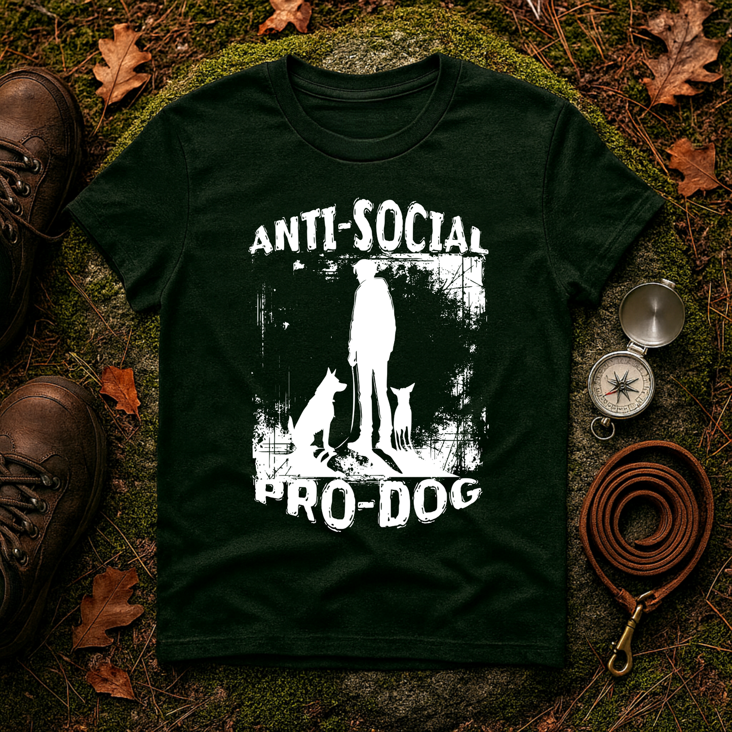 Anti-Social Pro-Dog Funny Dog Lover T-Shirt