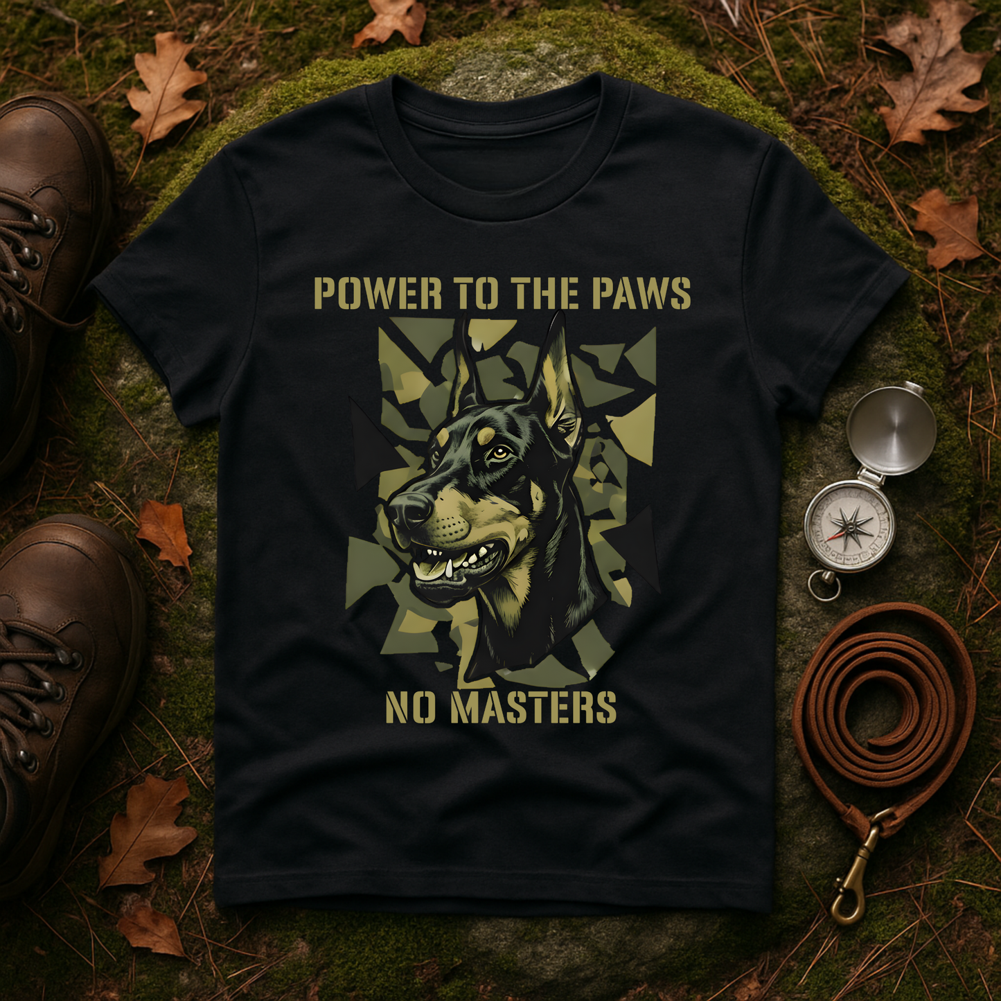 Doberman Power to the Paws T-Shirt