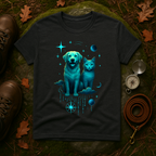 Celestial Dog and Cat Glow Space Pet Lover T-Shirt