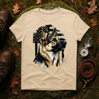 German Shepherd American Flag T-Shirt